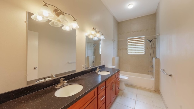 4460 Punee Rd Unit A, Koloa, HI 96756 - full bath with double vanity, shower / bath combination, tile patterned floors, and toilet