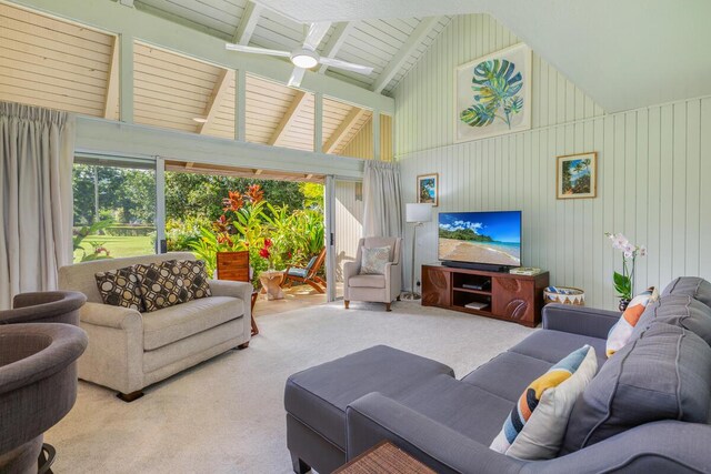 5280 Ka Haku Rd Unit 8, Princeville, HI 96722 - carpeted living area featuring ceiling fan