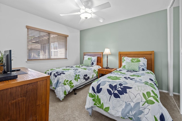 69-555 Waikoloa Beach Dr Unit 2605, Waikoloa, HI 96738 - carpeted bedroom featuring a ceiling fan