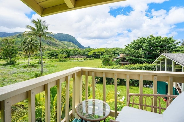 7143 Alamihi Rd, Hanalei, HI 96714 - balcony with a mountain view