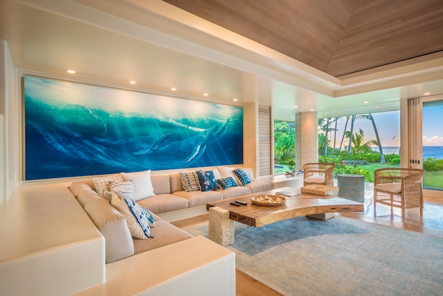 3670 Anini Rd, Kilauea, HI 96754 - living room featuring wood finished floors