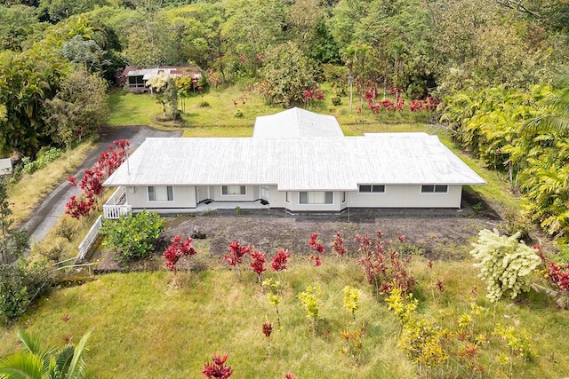 17-549 Ipuaiwaha St, Keaau, HI 96749 - view from above of property with a forest
