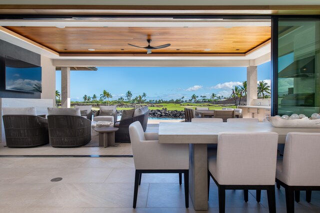 68-1049 Ke Kailani Dr, Kamuela, HI 96743 - view of patio with ceiling fan and area for grilling