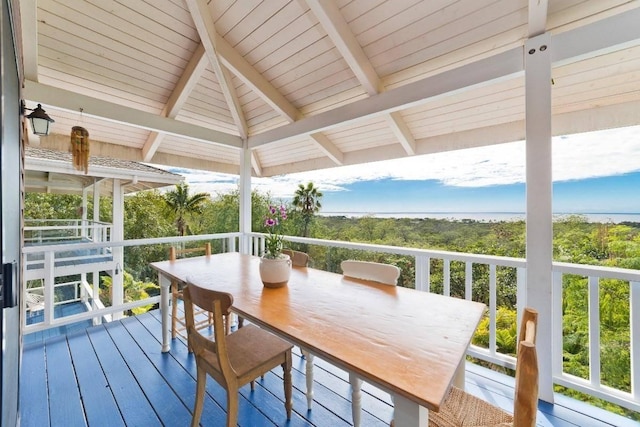 77-172 Kekai Pl, Kailua-Kona, HI 96740 - wooden terrace featuring outdoor dining space