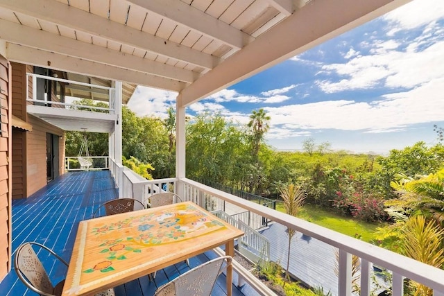 77-172 Kekai Pl, Kailua-Kona, HI 96740 - wooden deck with outdoor dining area