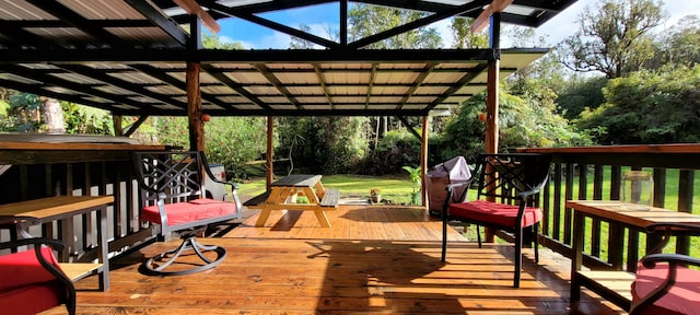 11-2775 Lehua St, Mountain View, HI 96771 - deck with view of scattered trees