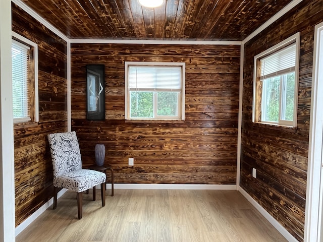 12-7010 Nahokulele St, Pahoa, HI 96778 - unfurnished room with wood ceiling, wooden walls, crown molding, baseboards, and wood finished floors