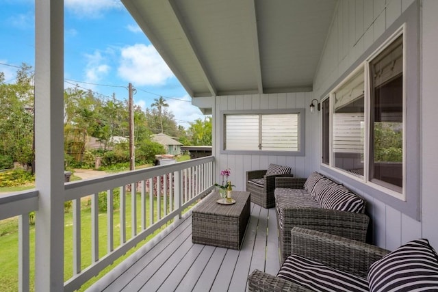 5527 Weke Rd, Hanalei, HI 96714 - balcony with outdoor lounge area
