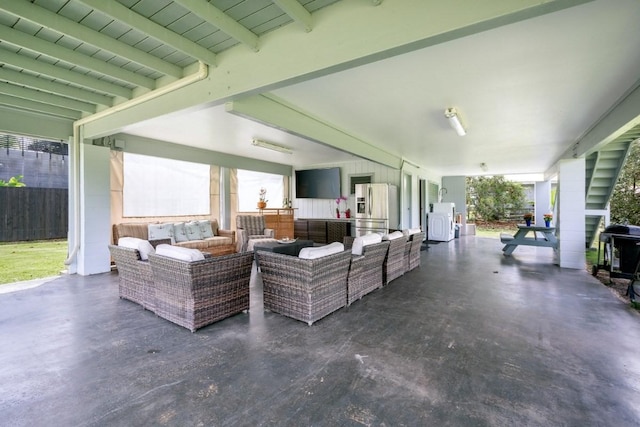 5527 Weke Rd, Hanalei, HI 96714 - view of patio with an outdoor hangout area