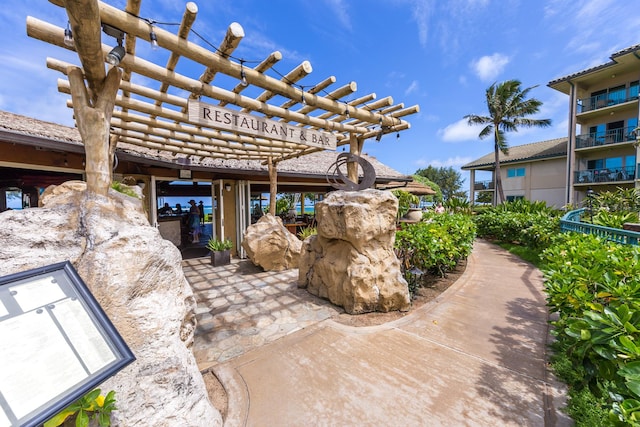 4-820 Kuhio Hwy Unit C104, Kapaa, HI 96746 - view of patio / terrace featuring a pergola