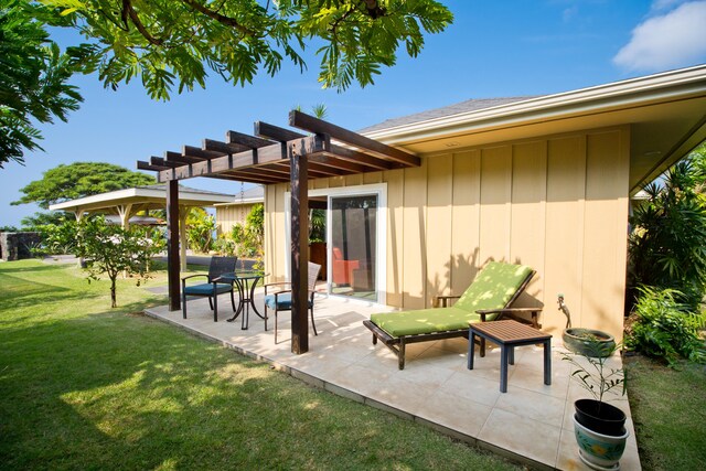 77-145 Kalaniuka St, Holualoa, HI 96725 - view of patio with a pergola