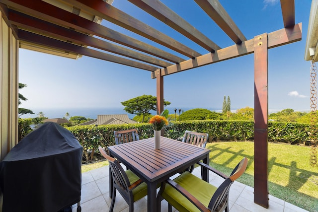 77-145 Kalaniuka St, Holualoa, HI 96725 - view of patio / terrace featuring a pergola, outdoor dining space, and area for grilling