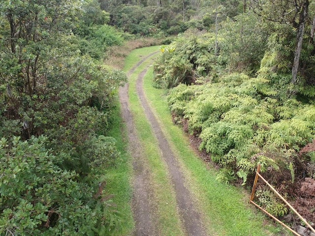 16-2000 Moho Rd, Mountain View, HI 96760 - drone / aerial view of a heavily wooded area