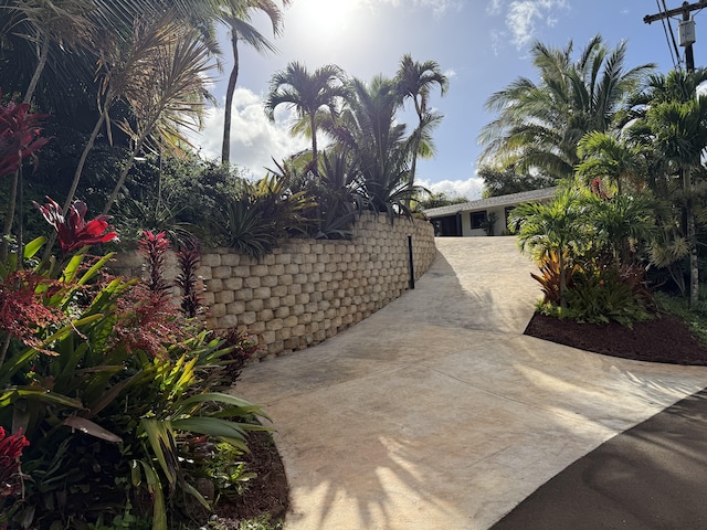 4561 Opu Rd, Kalaheo, HI 96741 - view of side of property with concrete driveway