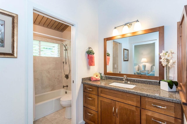 78-7039 Kamehameha Iii Rd Unit 25, Kailua-Kona, HI 96740 - full bath featuring vanity, toilet, shower / bath combination, and tile patterned floors