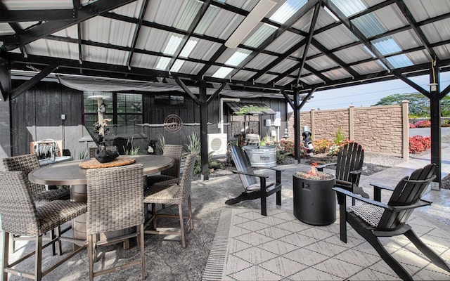 15-1462 13th Ave, Keaau, HI 96749 - view of patio with a gazebo, an outdoor fire pit, and outdoor dining space