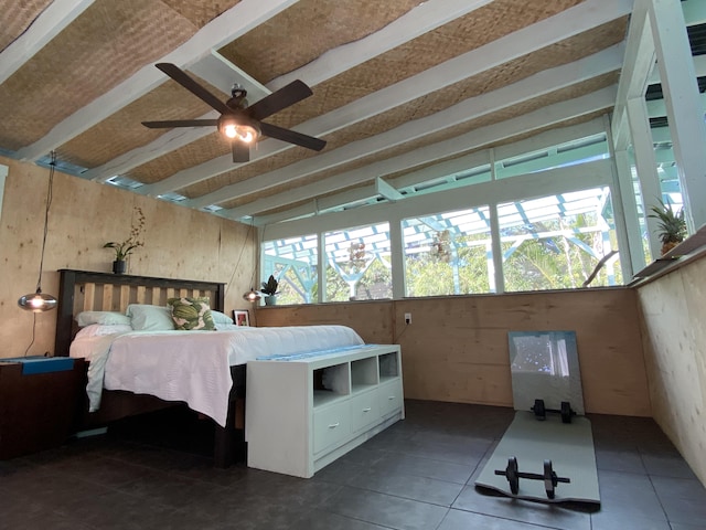 12-270 Pohakupele Loop, Pahoa, HI 96778 - tiled bedroom featuring a ceiling fan