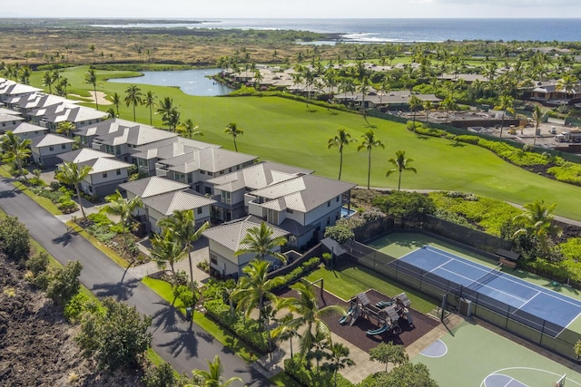 73-4780 Hinahina Rd Unit 24, Kailua-Kona, HI 96740 - aerial view of residential area featuring a large body of water and a local golf course