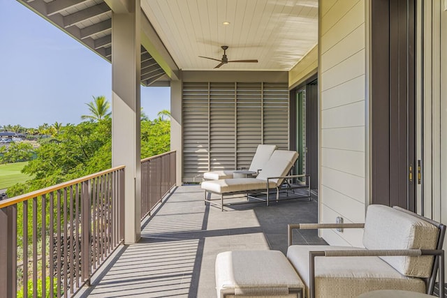 73-4780 Hinahina Rd Unit 24, Kailua-Kona, HI 96740 - balcony featuring a ceiling fan