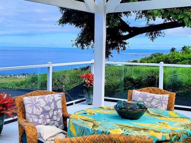 78-6928 Walua Rd, Kailua-Kona, HI 96740 - balcony featuring a water view