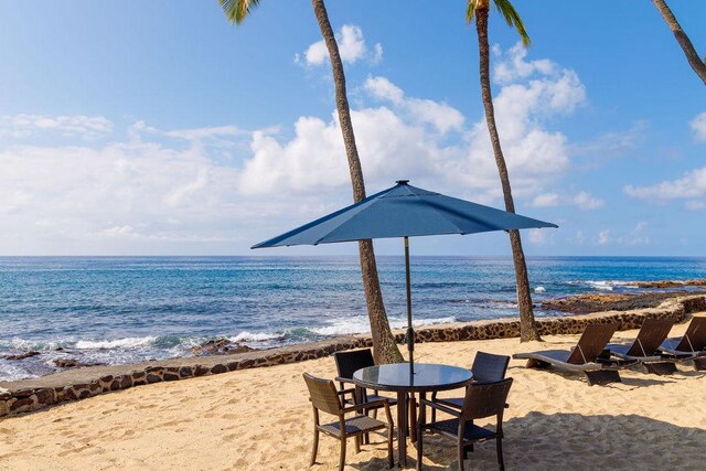 75-6106 Alii Dr Unit 311, Kailua-Kona, HI 96740 - water view featuring nearby beach