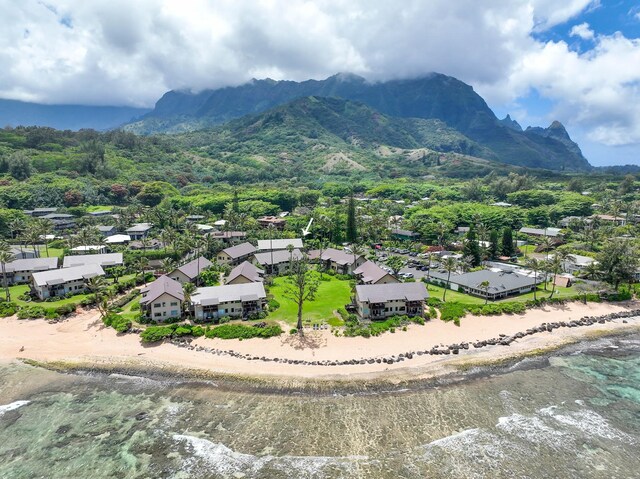 5-7130 Kuhio Hwy Unit M1, Hanalei, HI 96714 - drone / aerial view of a water and mountain view