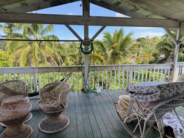 15-2046 22nd Ave, Keaau, HI 96749 - view of wooden terrace