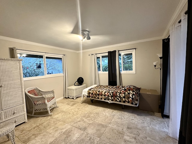 5841 Haaheo St, Kapaa, HI 96746 - bedroom featuring ornamental molding, baseboards, and ceiling fan