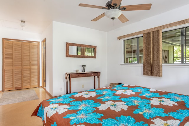 13-3638 Kumakahi St, Pahoa, HI 96778 - bedroom featuring a closet and ceiling fan