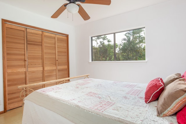 13-3638 Kumakahi St, Pahoa, HI 96778 - bedroom featuring a closet and a ceiling fan
