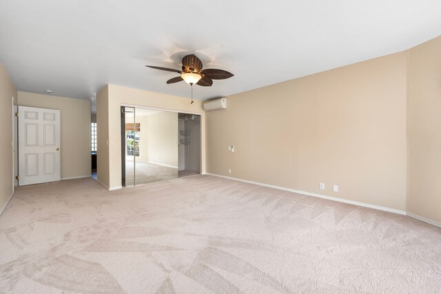 68-1942 Lina Poepoe St, Waikoloa, HI 96738 - unfurnished bedroom featuring a wall mounted air conditioner, light carpet, a closet, and baseboards