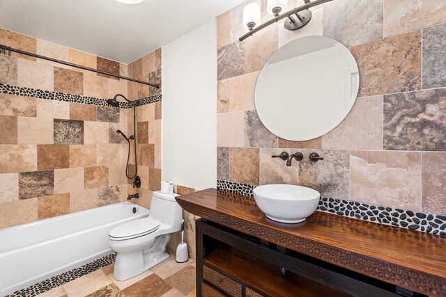 68-1942 Lina Poepoe St, Waikoloa, HI 96738 - full bath featuring bathing tub / shower combination, decorative backsplash, toilet, and vanity