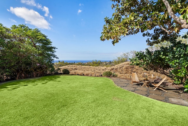 68-1942 Lina Poepoe St, Waikoloa, HI 96738 - view of green lawn featuring a water view