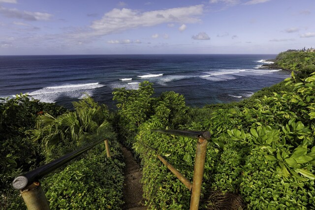 5451 Ka Haku Rd Unit 8, Princeville, HI 96722 - water view with nearby beach