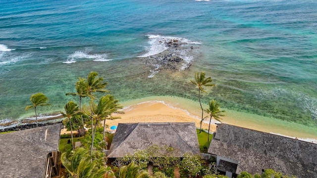 2253 Poipu Rd Unit 2, Koloa, HI 96756 - aerial view of waterfront with a beach