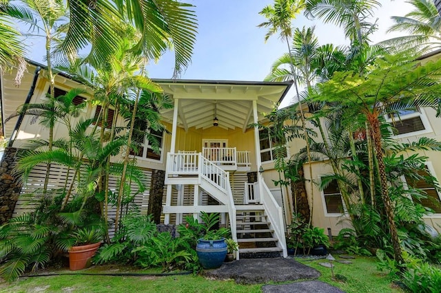 7324 Alealea Rd, Hanalei, HI 96714 - view of building exterior with stairway
