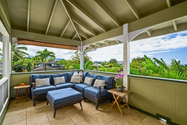 3675 Albert Rd, Princeville, HI 96722 - view of patio / terrace featuring an outdoor living space