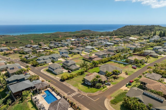 1167 Pua Melia St, Kalaheo, HI 96741 - aerial view of residential area with a large body of water and a pool