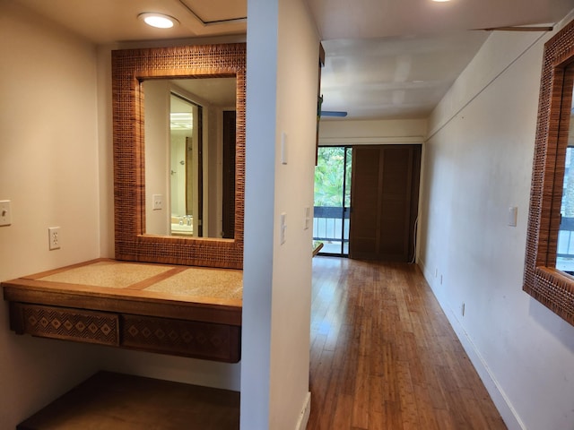 400 Hualani St Unit 3214, Hilo, HI 96720 - hallway with wood-type flooring and baseboards