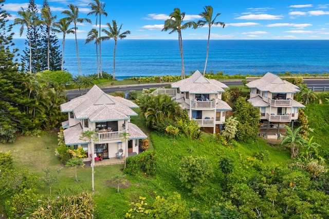 5451 Ka Haku Rd Unit 25, Princeville, HI 96722 - aerial view of property and surrounding area with a nearby body of water