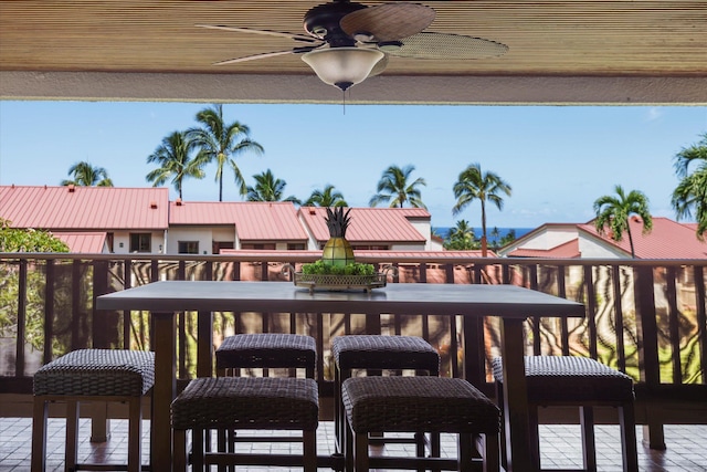 78-6842 Alii Dr Unit 11102, Kailua-Kona, HI 96740 - wooden deck featuring a ceiling fan