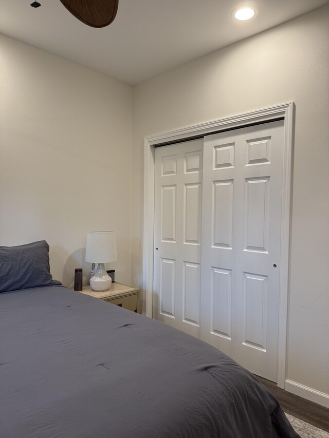 16-1844 34th Ave, Keaau, HI 96749 - bedroom featuring baseboards, a closet, and recessed lighting
