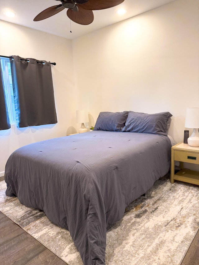 16-1844 34th Ave, Keaau, HI 96749 - bedroom with wood finished floors and ceiling fan