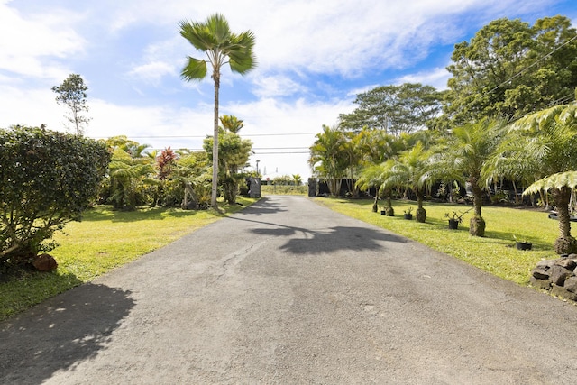 15-1477 17th Ave, Keaau, HI 96749 - view of asphalt driveway featuring a gated entry