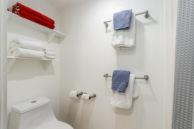 75-5776 Kuakini Hwy Unit 335, Kailua-Kona, HI 96740 - bathroom with toilet and ornamental molding