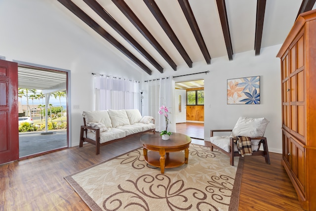 74-5009 Kealakaa St, Kailua-Kona, HI 96740 - living room featuring wood finished floors and baseboards