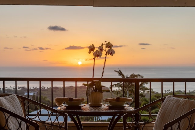 77-6585 Seaview Cir Unit 303, Kailua-Kona, HI 96740 - balcony at dusk with a water view