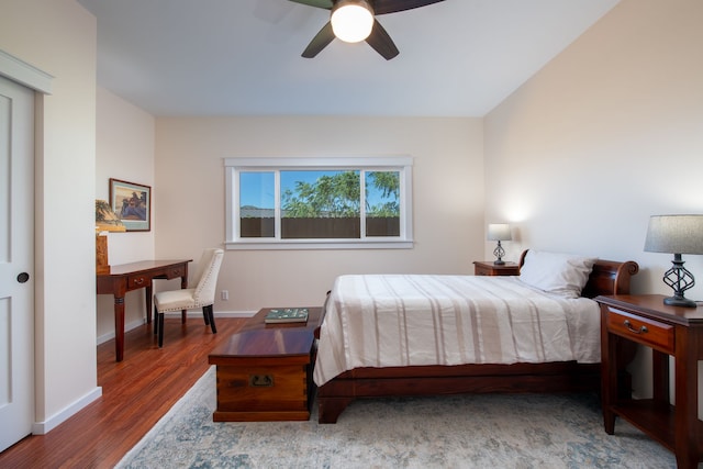 68-3635 Haena St, Waikoloa, HI 96738 - bedroom featuring wood finished floors, baseboards, and a ceiling fan