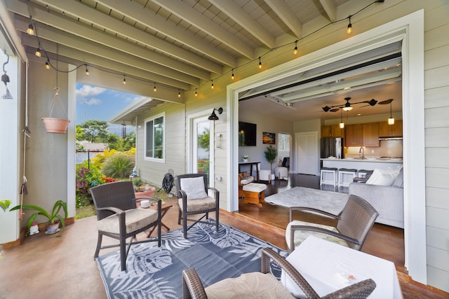 15-2000 5th Ave, Keaau, HI 96749 - view of patio / terrace with a sink and an outdoor living space