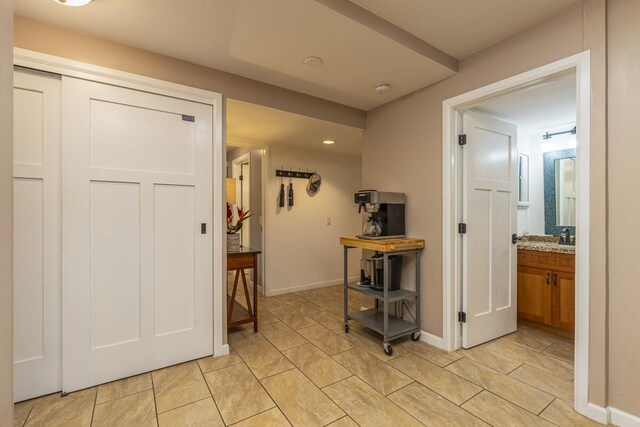 75-5865 Walua Rd Unit E631, Kailua-Kona, HI 96740 - hall with light tile patterned floors and recessed lighting